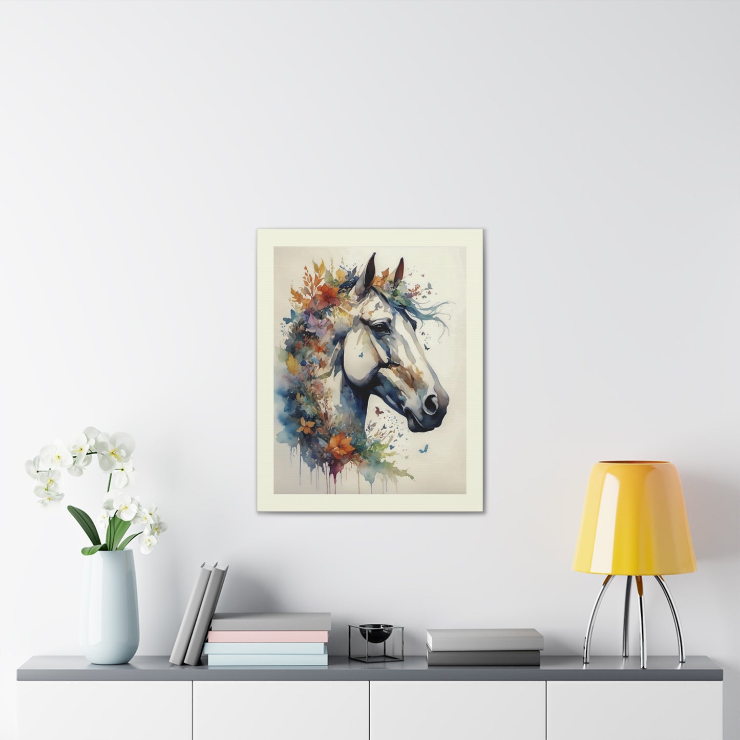 Horse Water Colored - Canvas Stretched, 0.75"