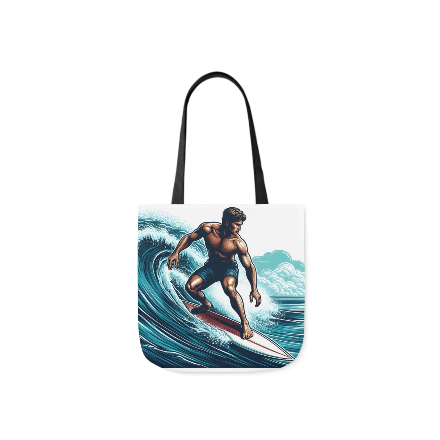 Surfer - Canvas Tote Bag, 5-Color Straps