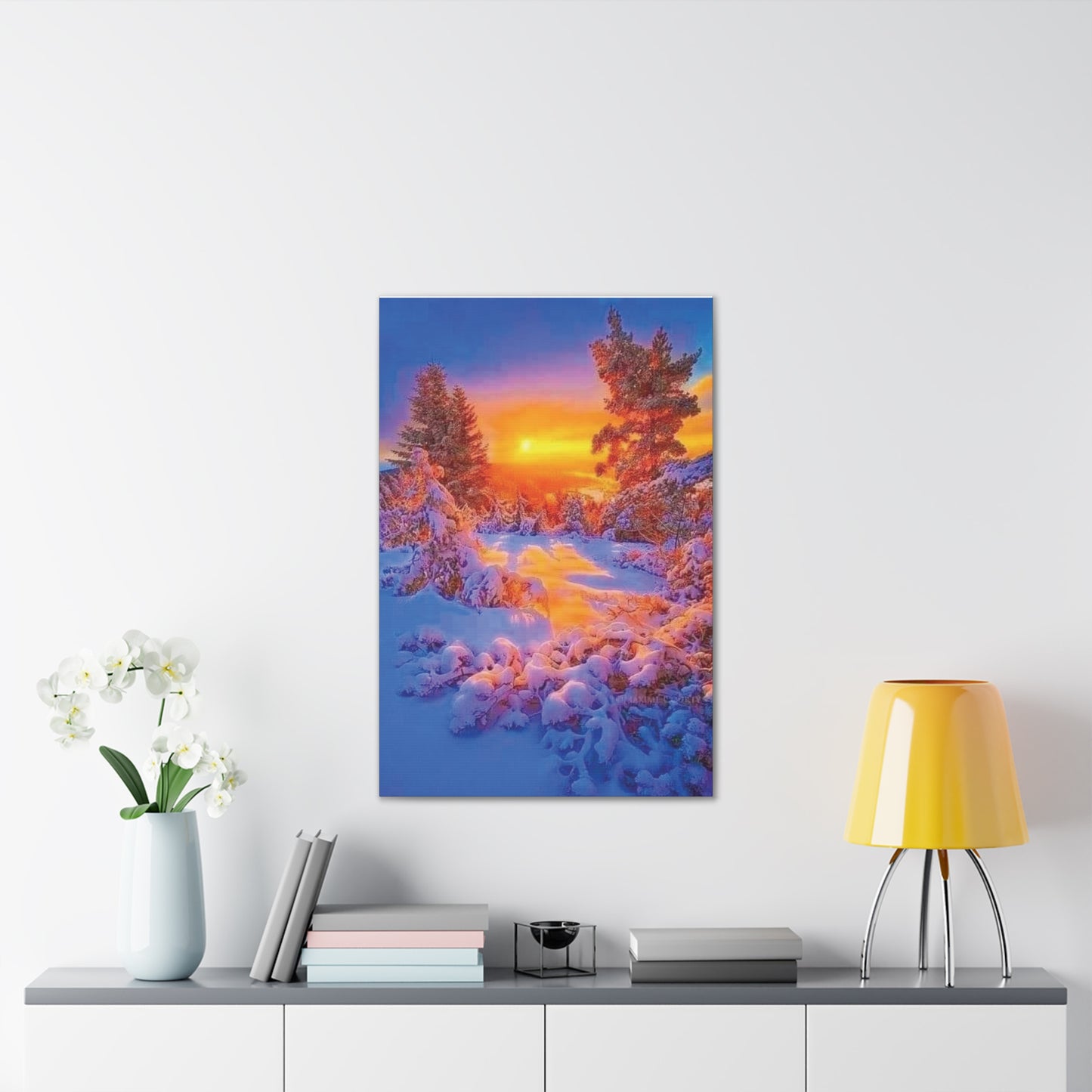 Winter Sunset - Canvas Stretched, 0.75"