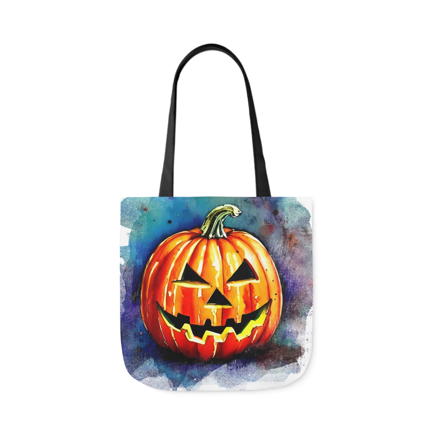 Pumkin Face - Canvas Tote Bag, 5-Color Straps - Halloween