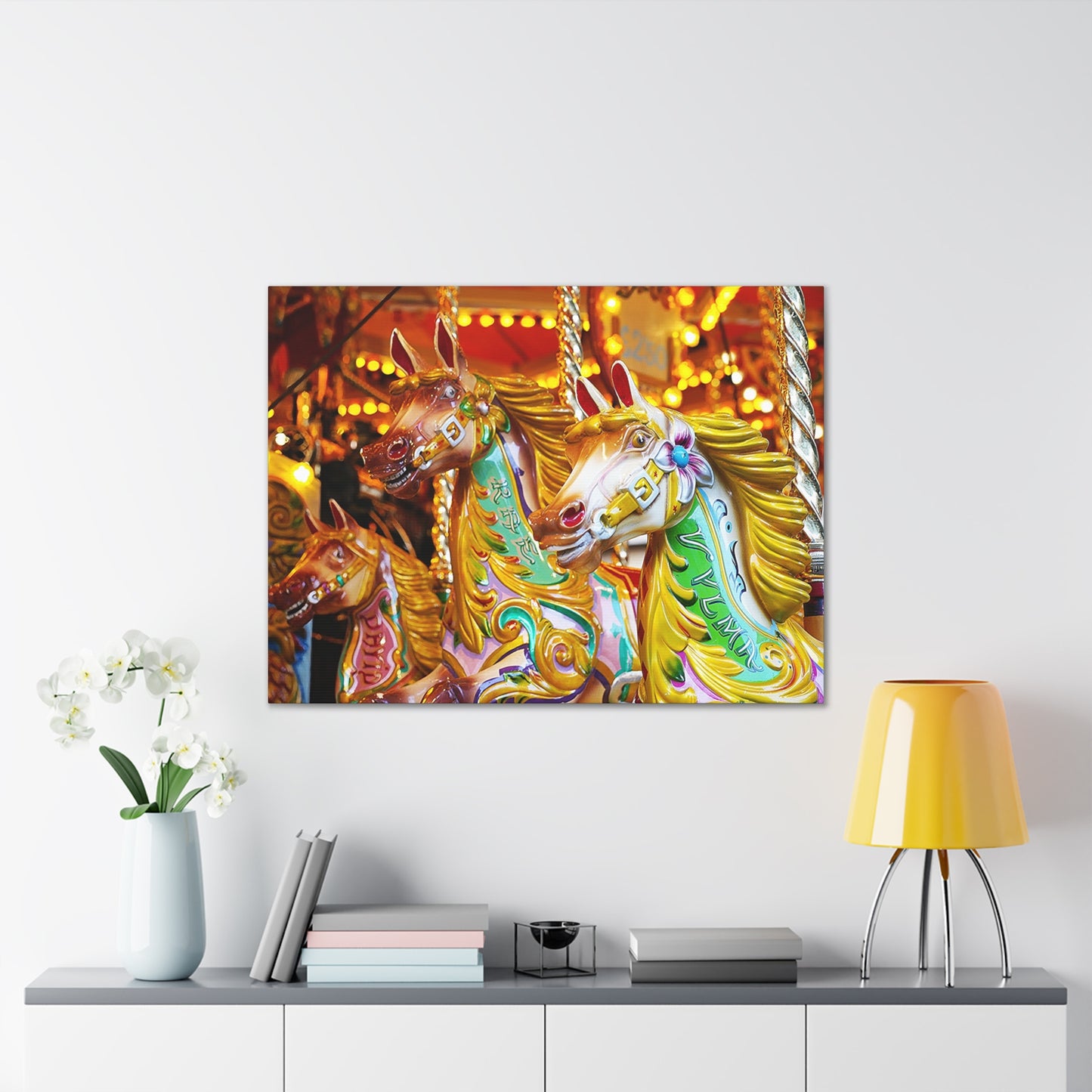 Carousel Horses 1 - Canvas Stretched, 0.75"