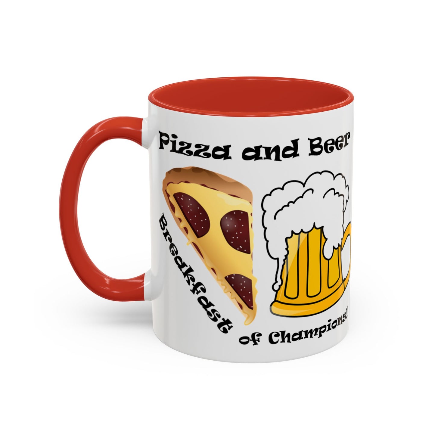 Pizza and Beer - Accent Coffee Mug (11, 15oz)