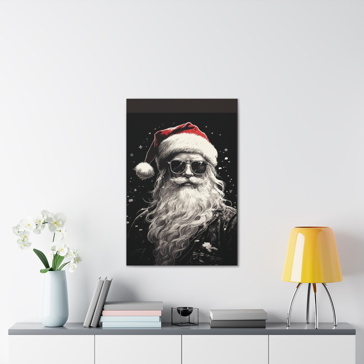 Hip Santa - Canvas Stretched, 0.75" - Christmas