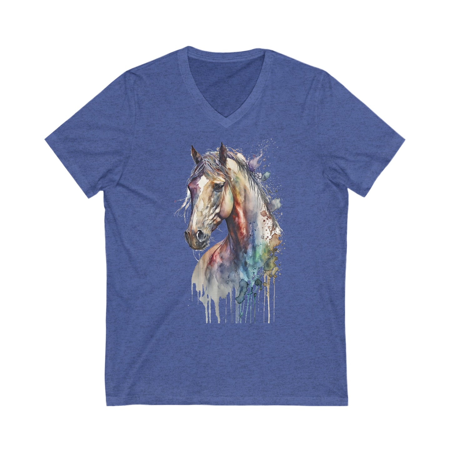 Painted Horse - Unisex Jersey Short Sleeve V-Neck T-Shirts