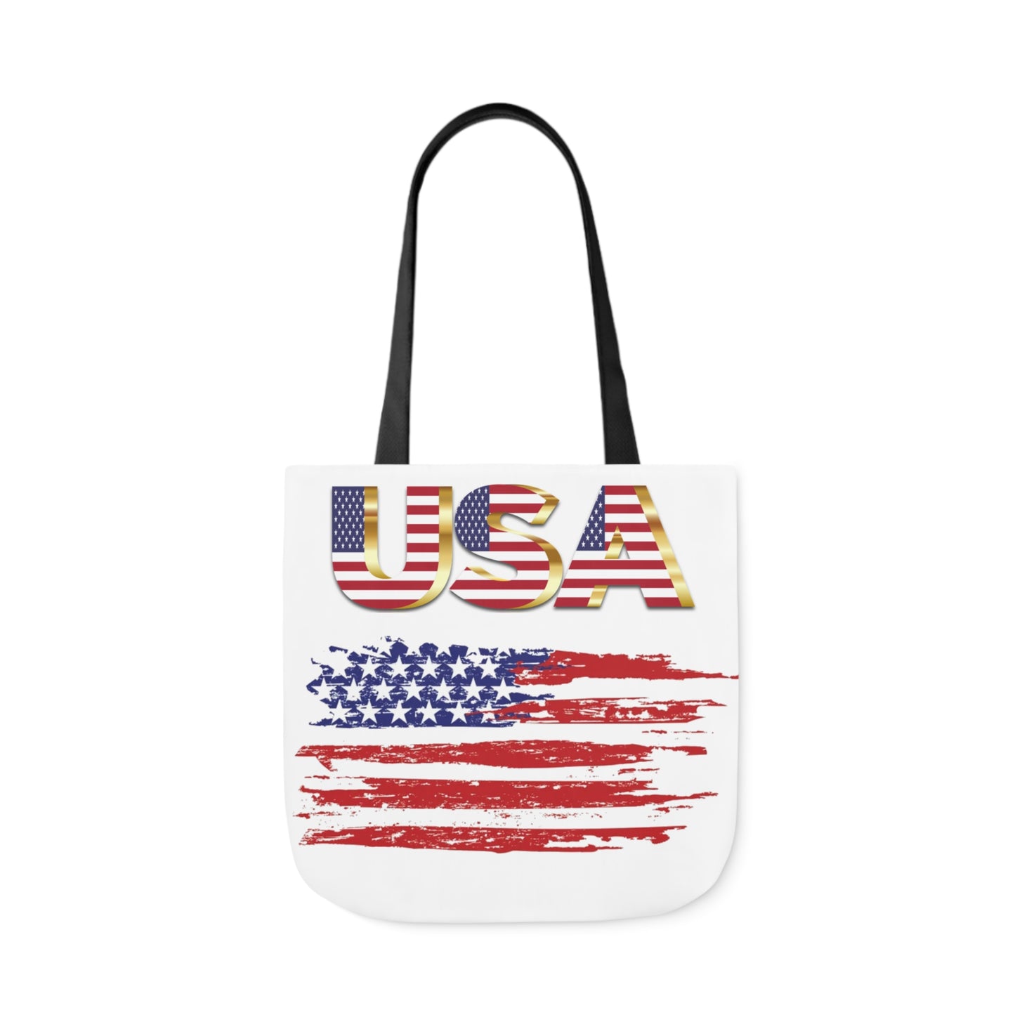 American - Canvas Tote Bag, 5-Color Straps - Patriotic