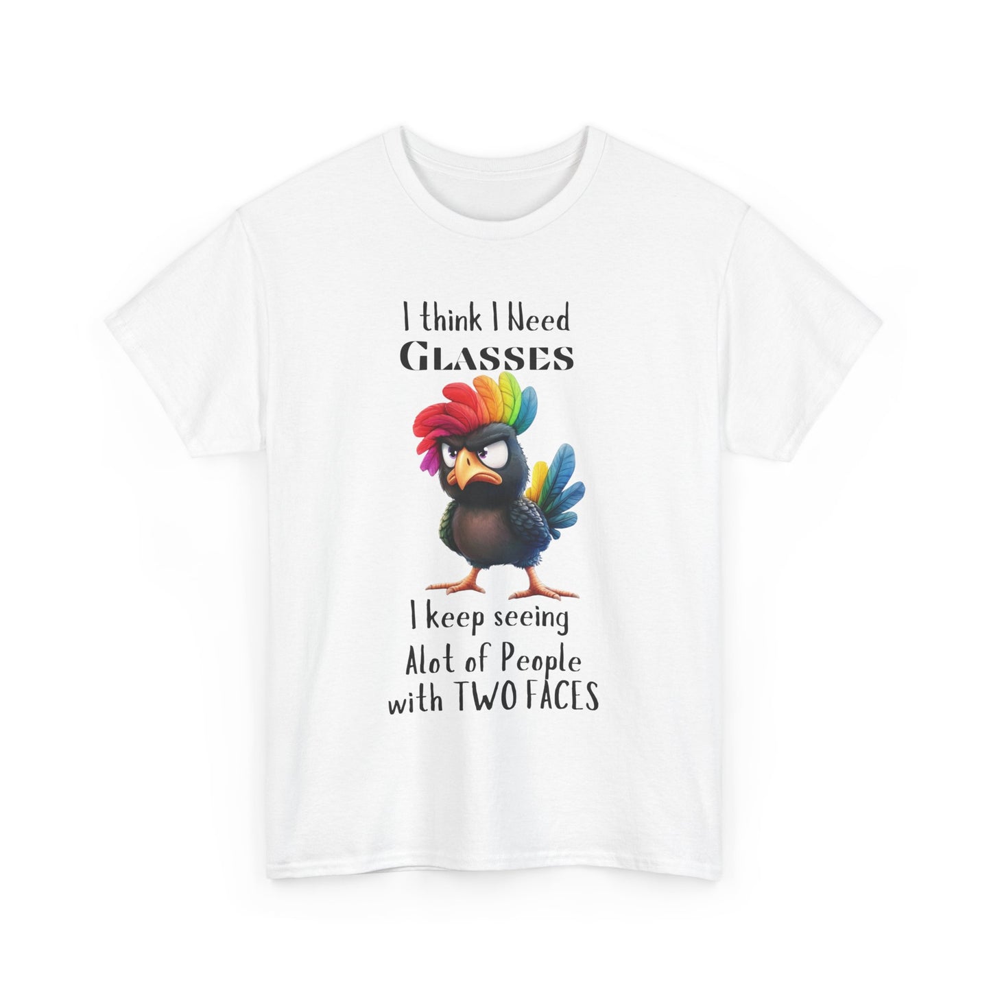 Two Faces - Funny Unisex Heavy Cotton T-shirt