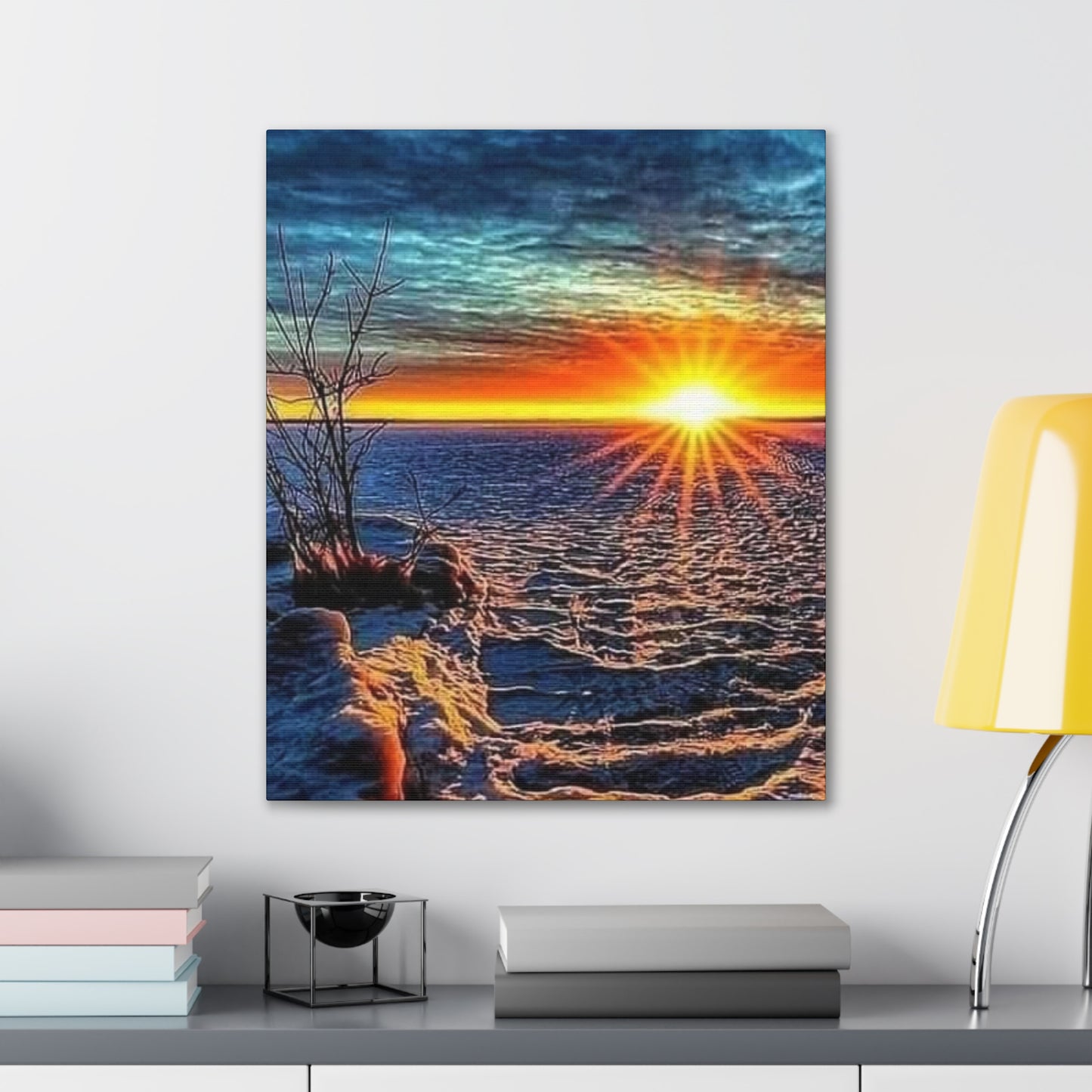 Sunrise on the Ocean - Canvas Stretched, 0.75"