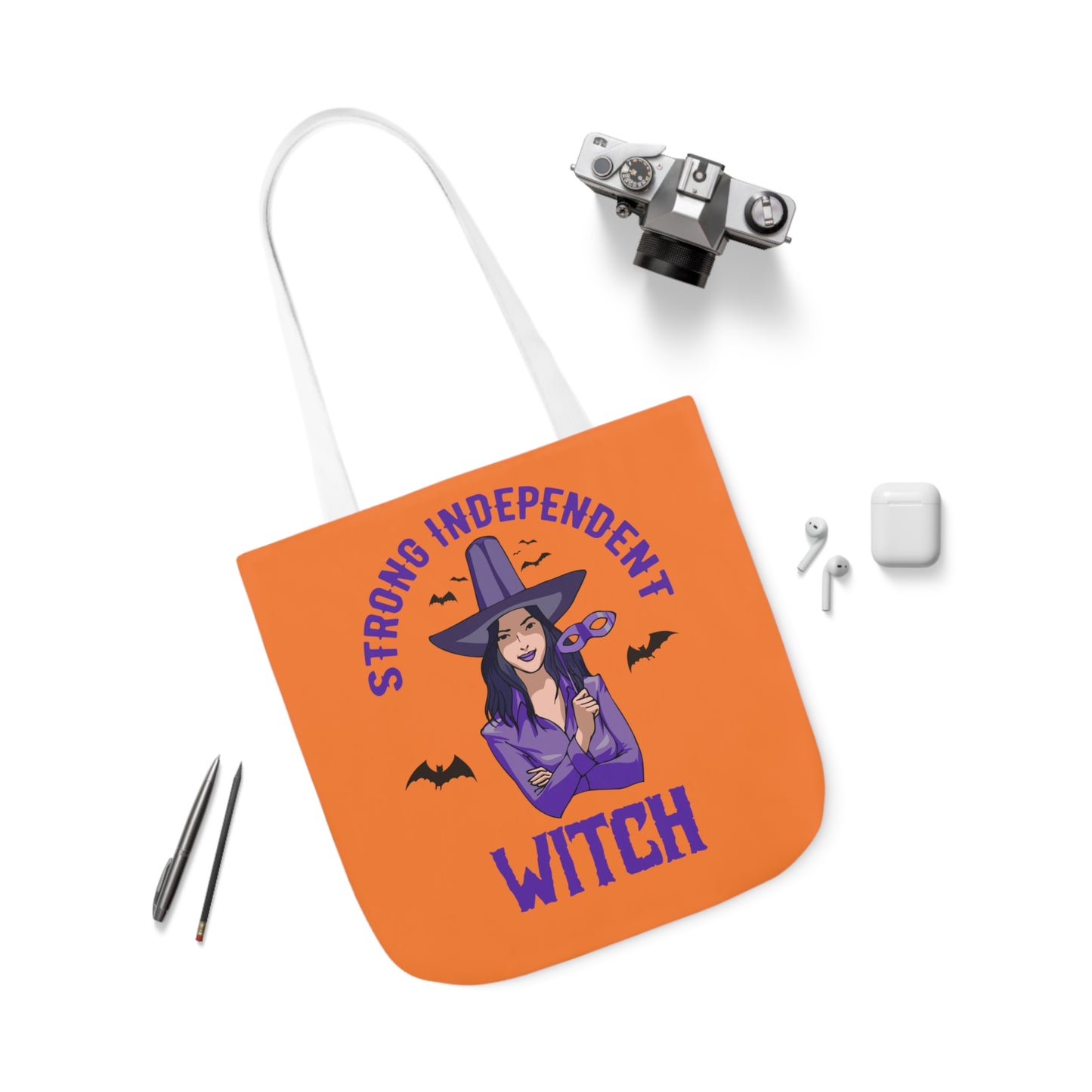 Strong - Canvas Tote Bag, 5-Color Straps - Halloween