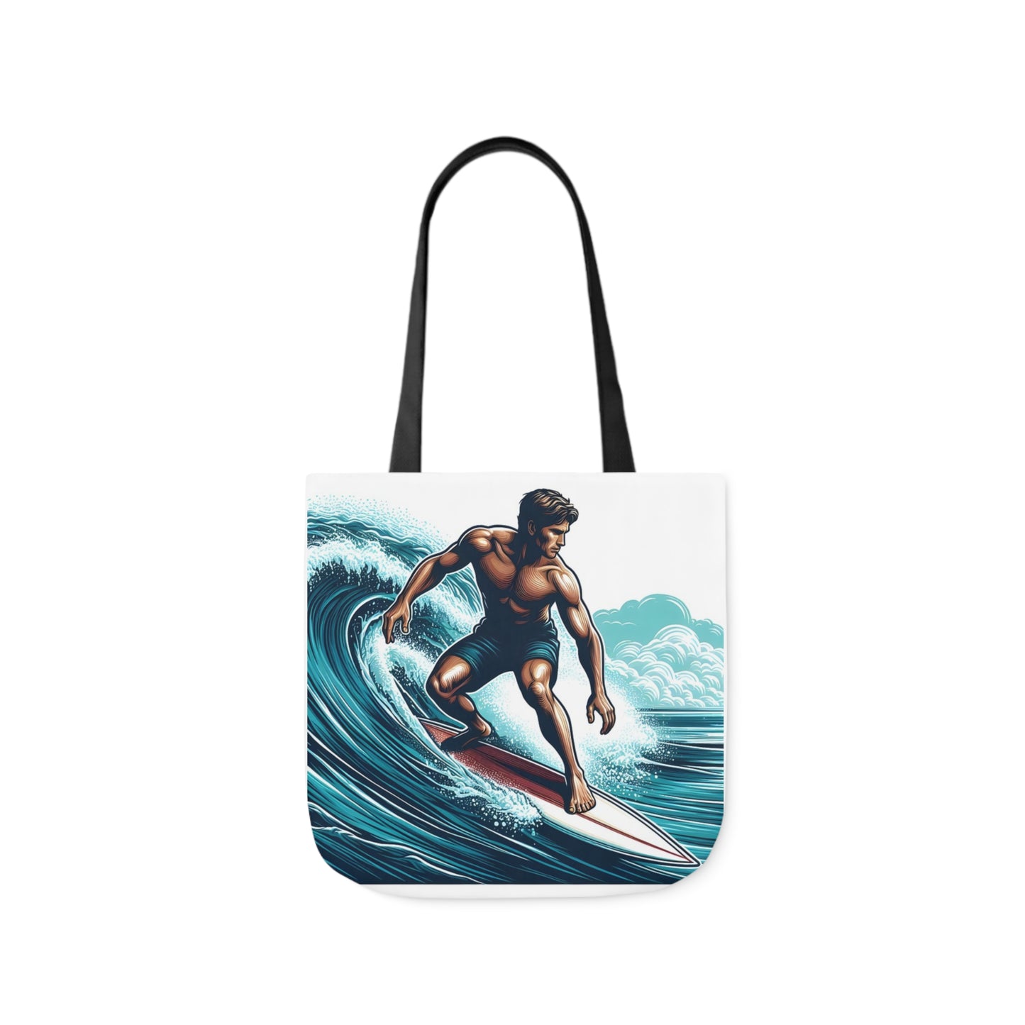 Surfer - Canvas Tote Bag, 5-Color Straps