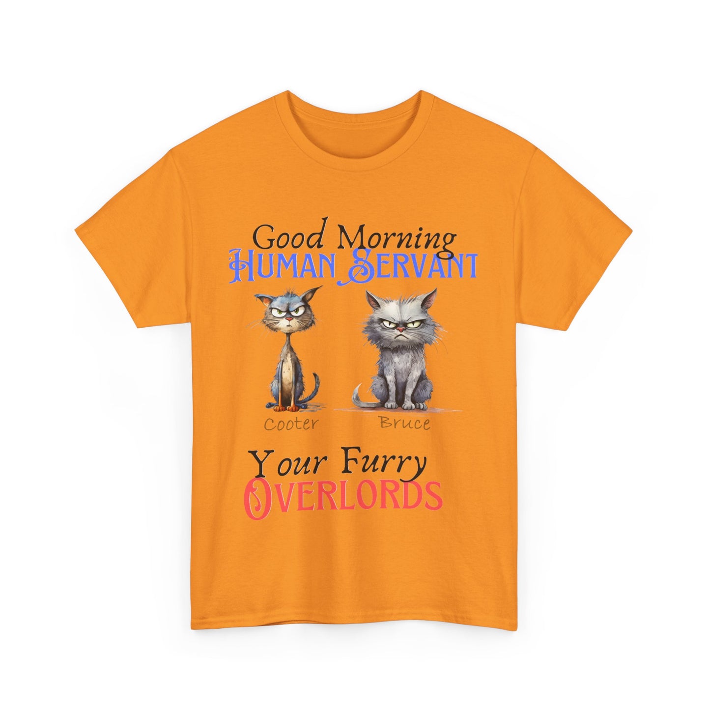 Furry Overlord - Personalized - Unisex Heavy Cotton Tee - Mother's Day - Father's Day - T-Shirts