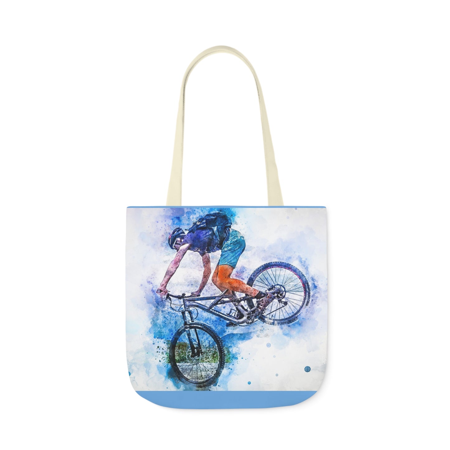 Mountain Bike - Canvas Tote Bag, 5-Color Straps