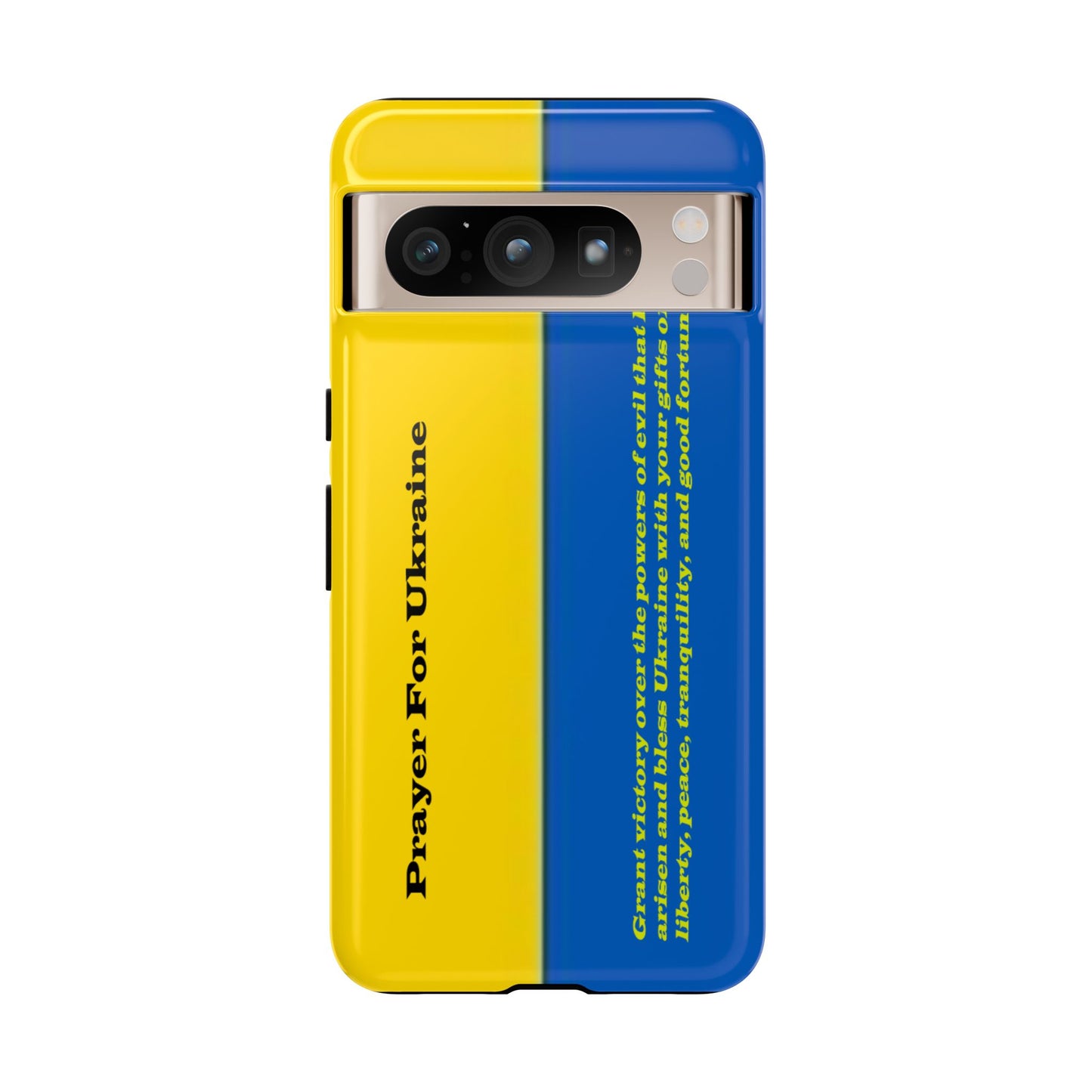 Flag of Ukraine with Prayer - Flag Phone Cases