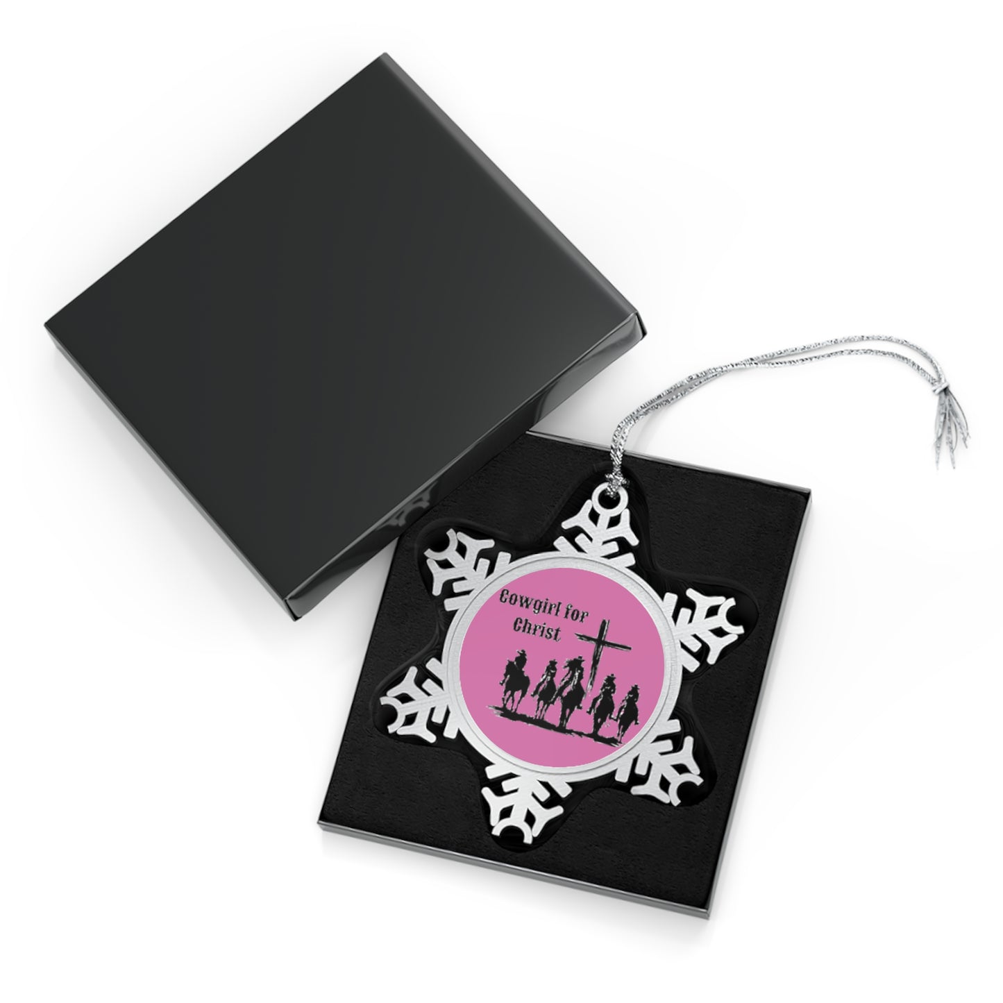 Cowgirls for Christ - Pewter Snowflake Ornament - Easter - Mother's Day