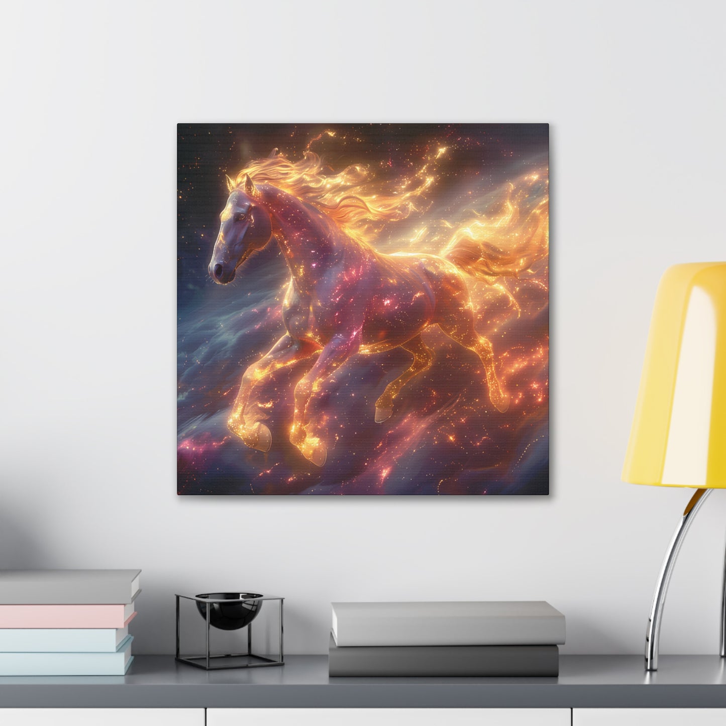 Flaming Horse - Canvas Stretched, 0.75"