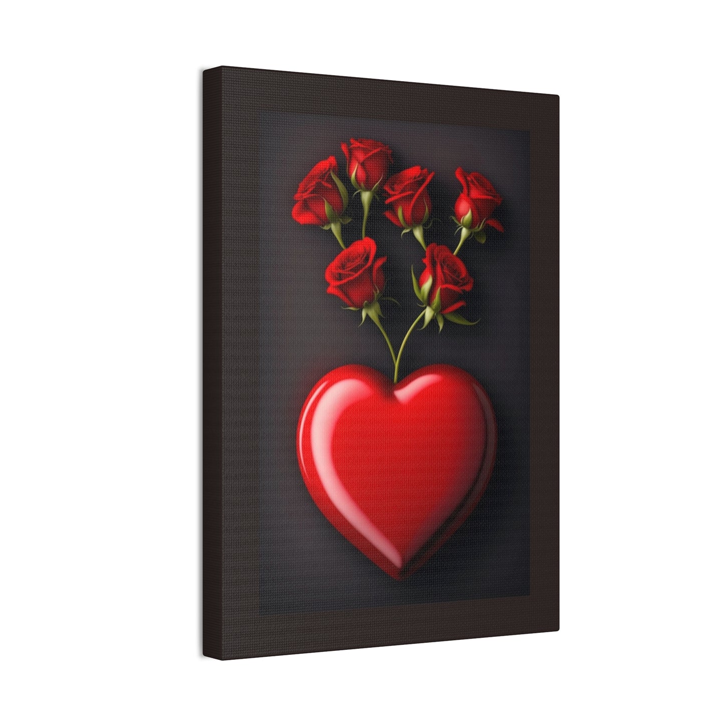 Heart and Roses - Canvas Stretched, 0.75" - Mother's Day