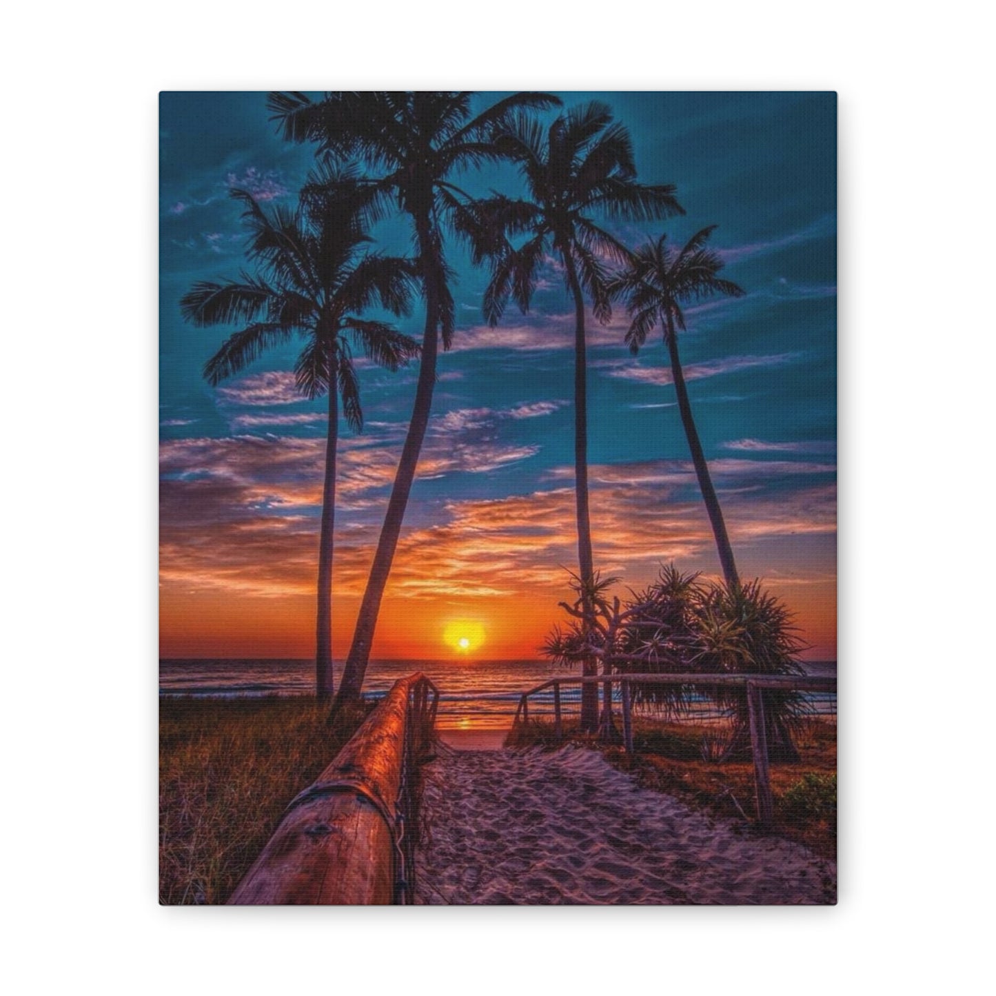 Sunset Palms - Canvas Stretched, 0.75"