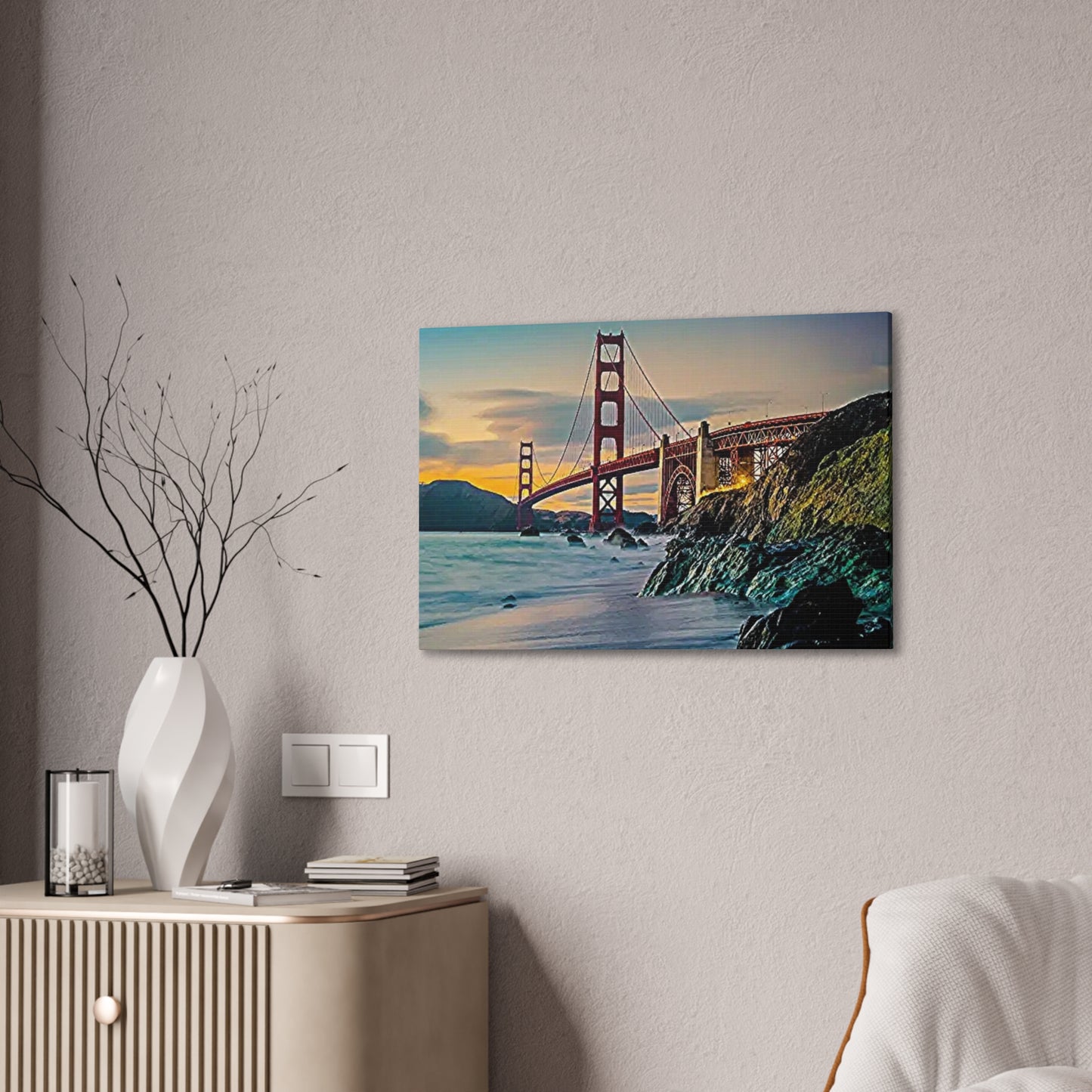 Golden Gate - Canvas Stretched, 0.75"