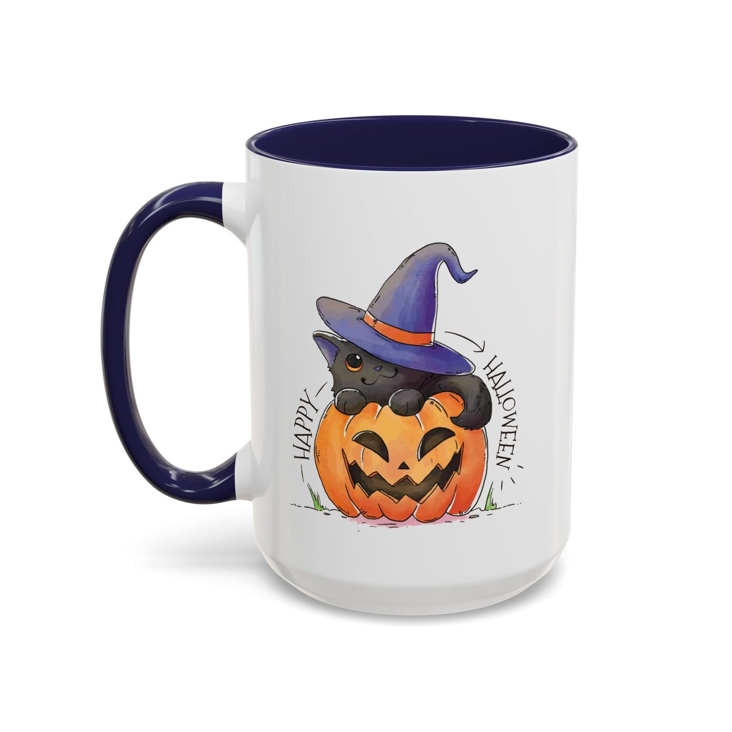 Happy Halloween - Accent Coffee Mug (11, 15oz) - Halloween