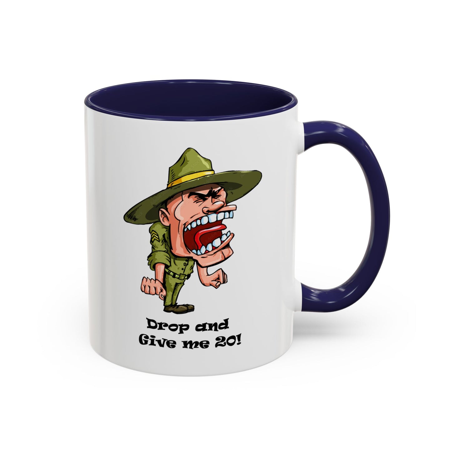 Drop and Give Me 20 - Accent Coffee Mug (11, 15oz) Whimsical and Military Mugs