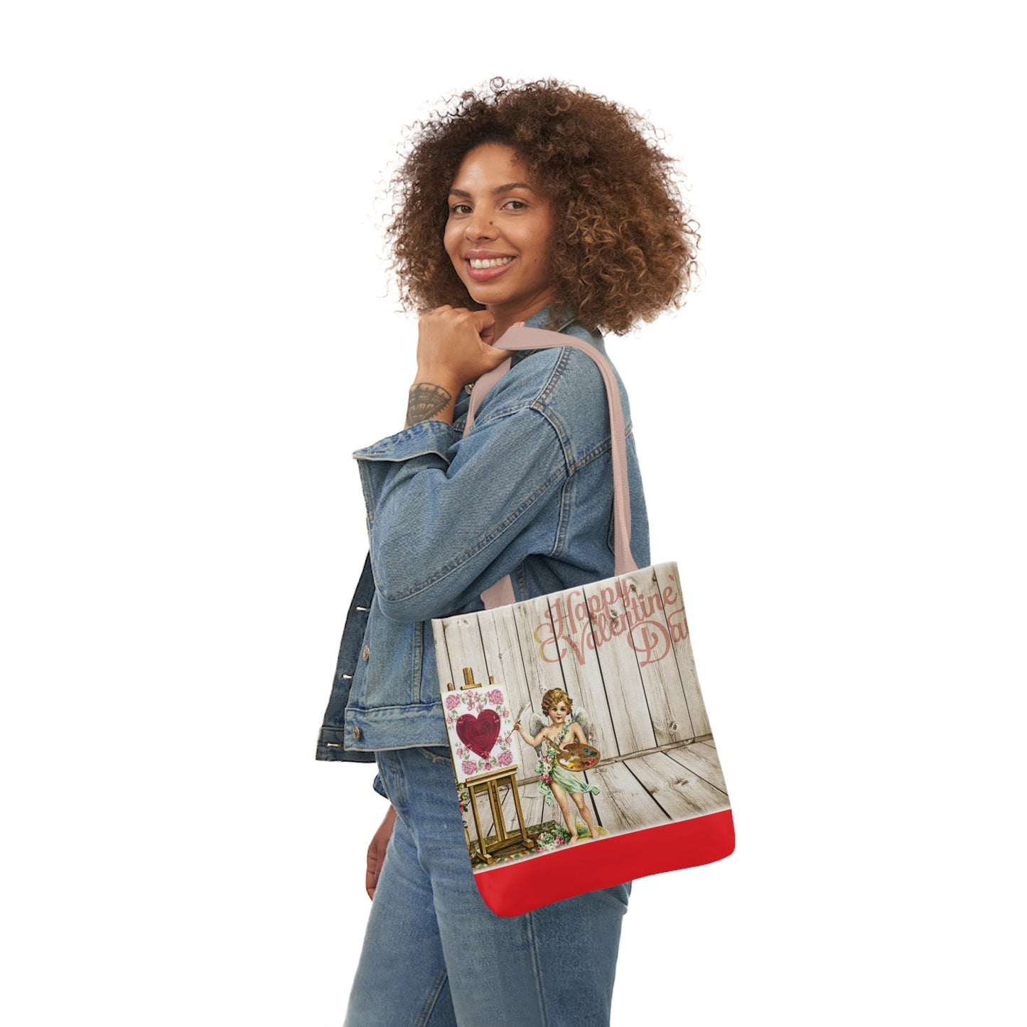 Valentines - Canvas Tote Bag, 5-Color Straps