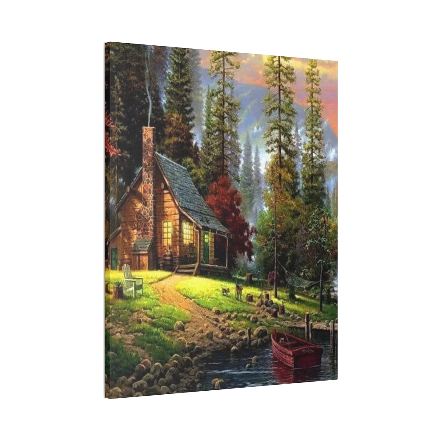 Cabin in the Woods - Canvas Stretched, 0.75"