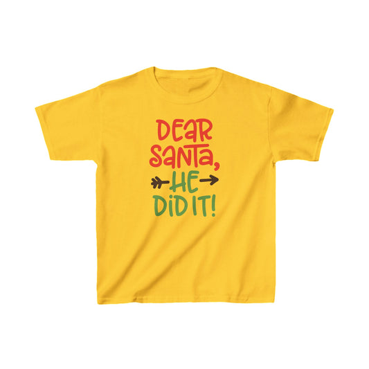 Kids - He Did it -  Heavy Cotton™ T-Shirts - Christmas