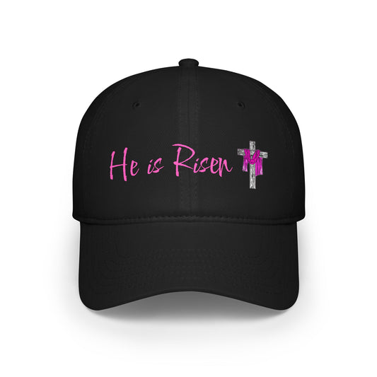 He is Risen - Pink - Low Profile Baseball Cap - Easter - Mother's Day - Father's Day - Easter 1