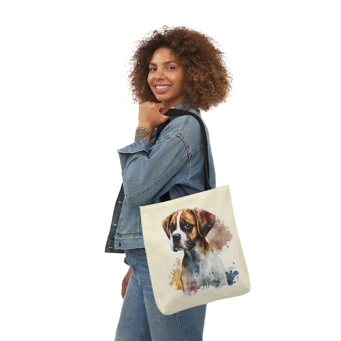 Boxer - Canvas Tote Bag, 5-Color Straps