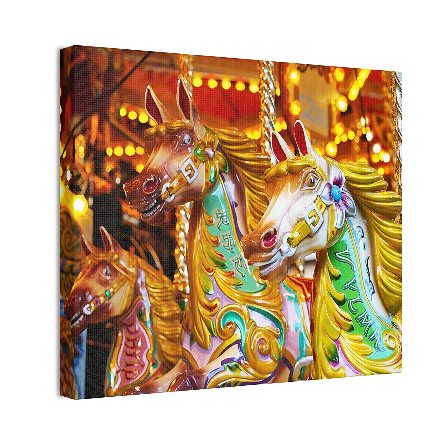 Carousel Horses 1 - Canvas Stretched, 0.75"