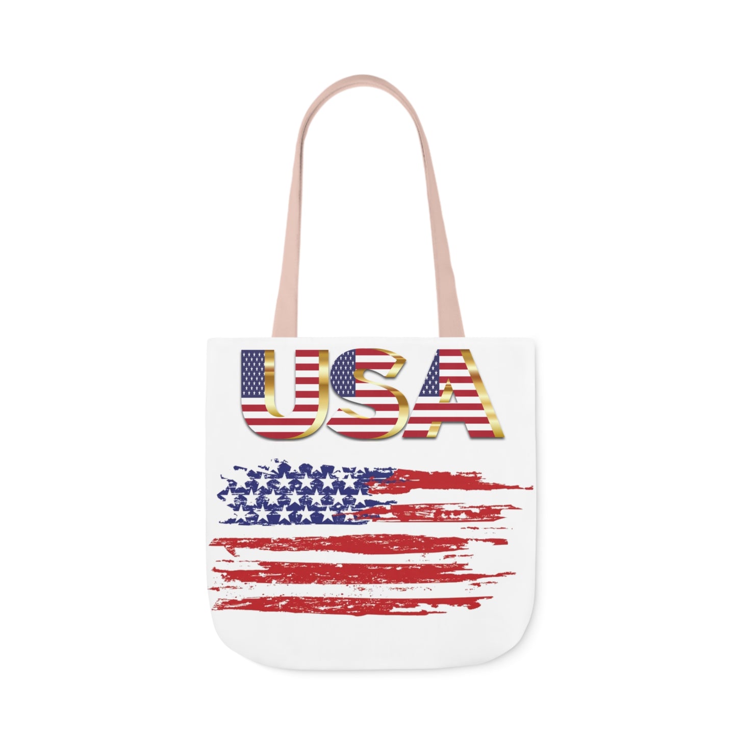 American - Canvas Tote Bag, 5-Color Straps - Patriotic