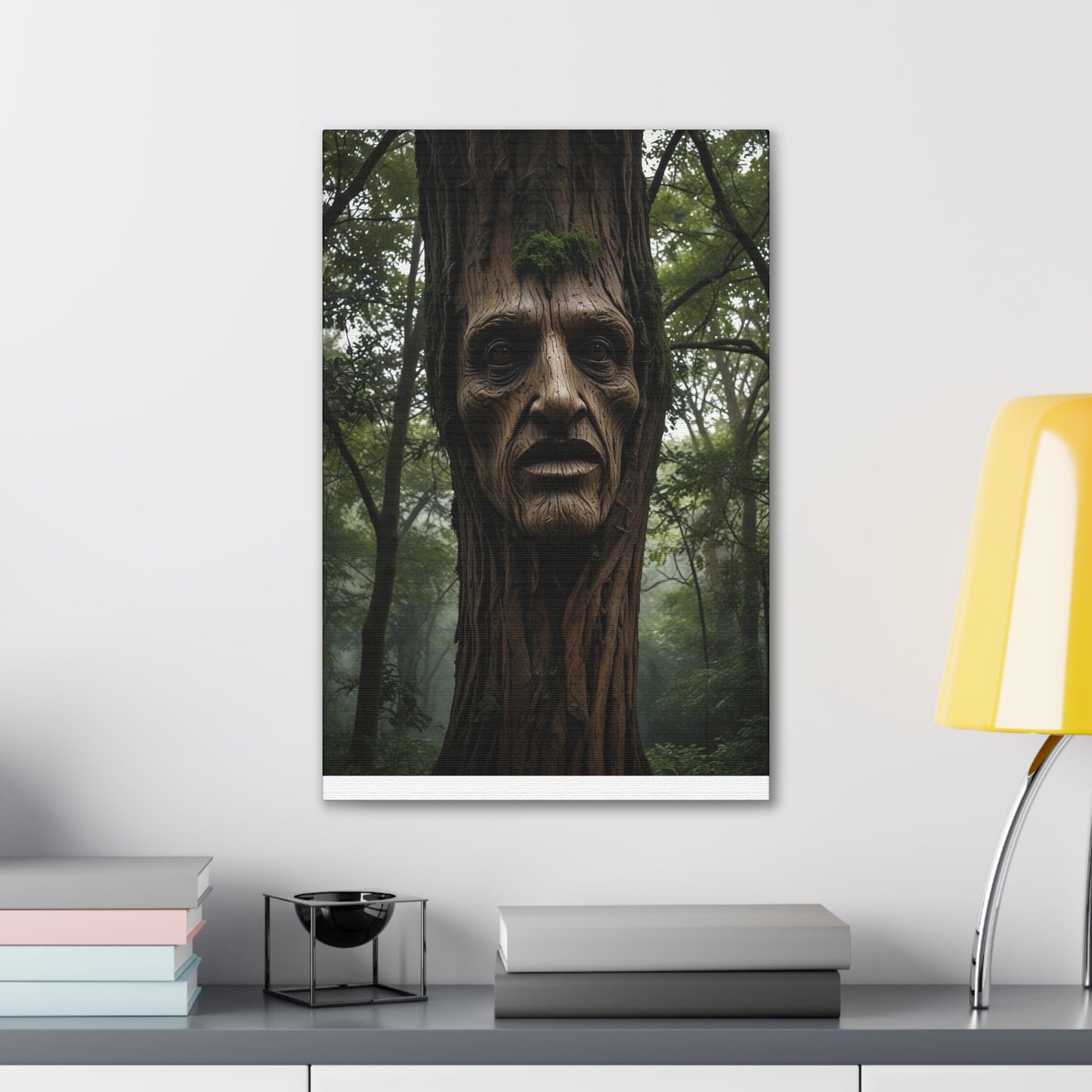 Face in the tree - Canvas Stretched, 0.75"