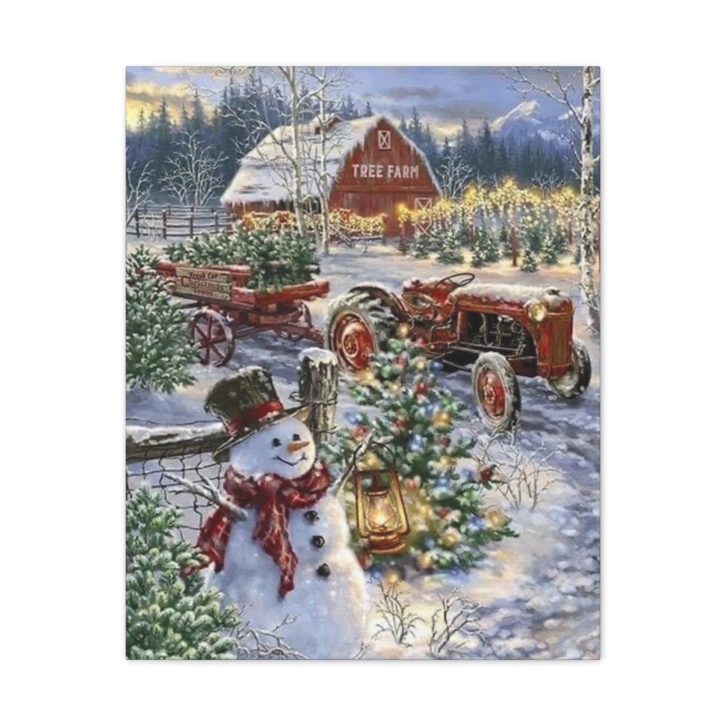 On the Farm - Canvas Stretched, 0.75" Christmas