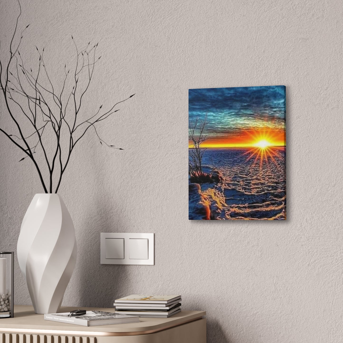 Sunrise on the Ocean - Canvas Stretched, 0.75"