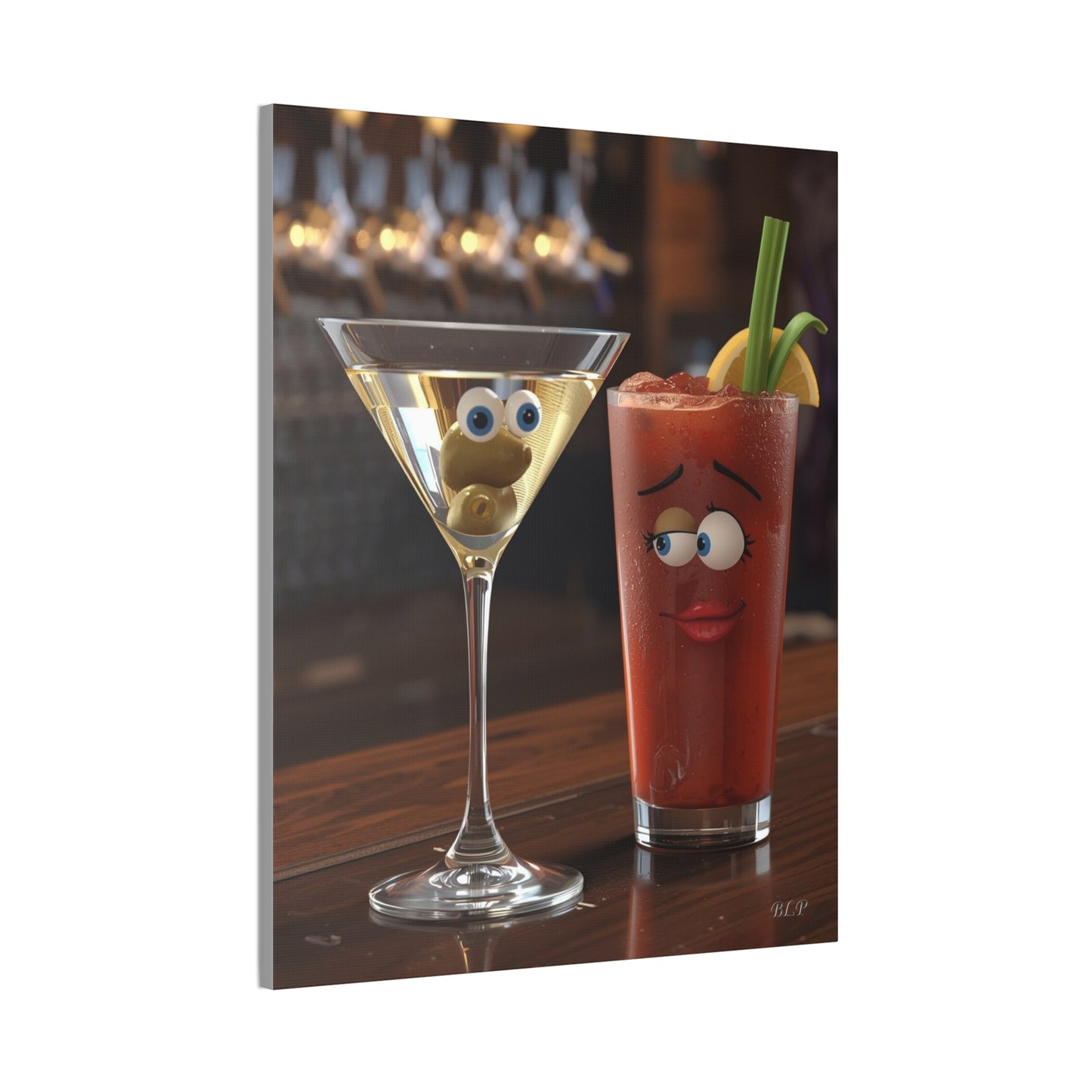 Couple of Drinks - Canvas Stretched, 0.75" - 2026 Wall Art - Creative