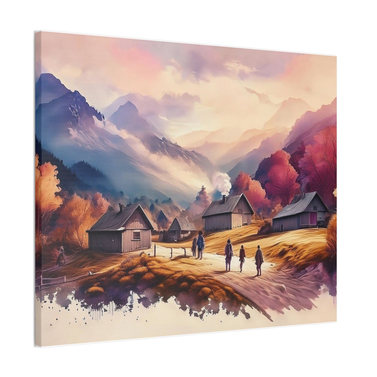 Village - Canvas Stretched, 0.75"