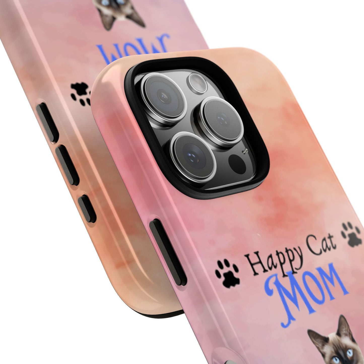 Happy Cat Mom - Personalized - Whimsical Phone Cases - Mother's Day