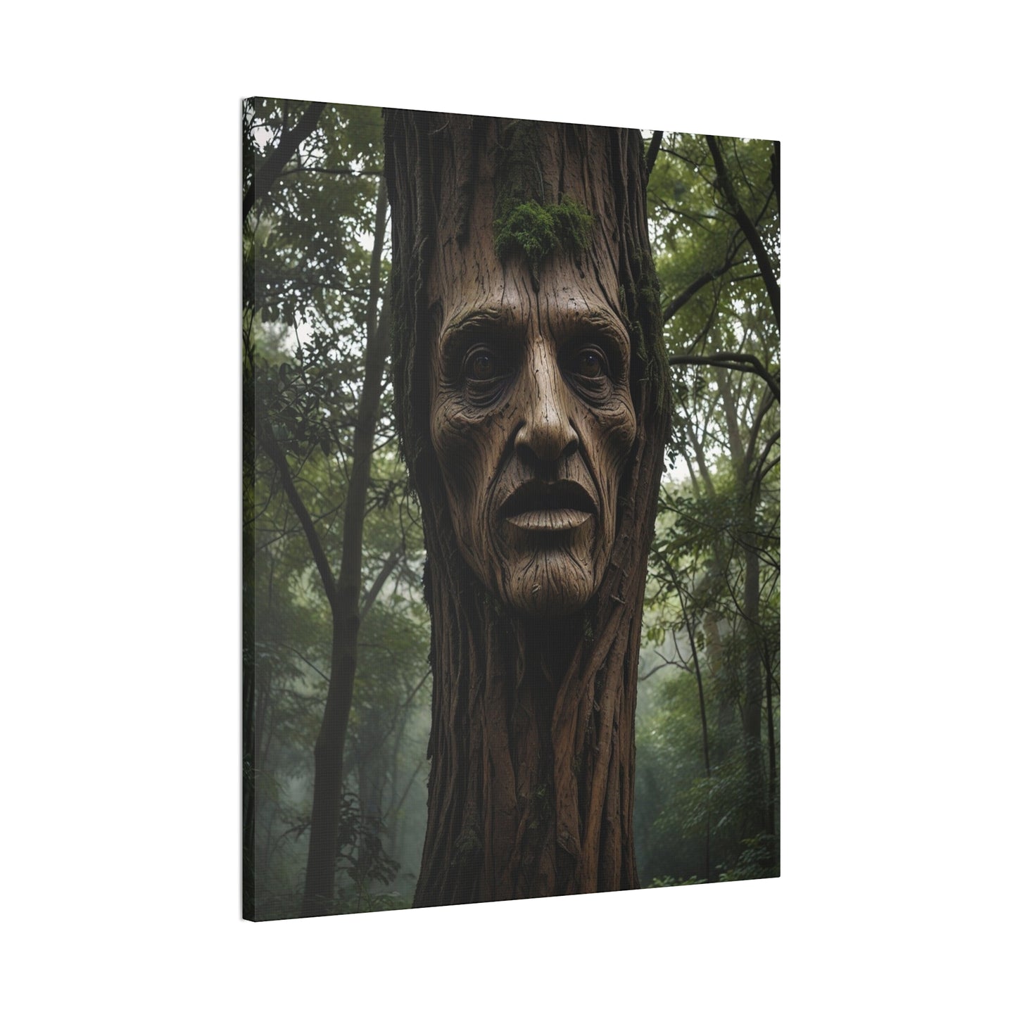 Face in the tree - Canvas Stretched, 0.75"