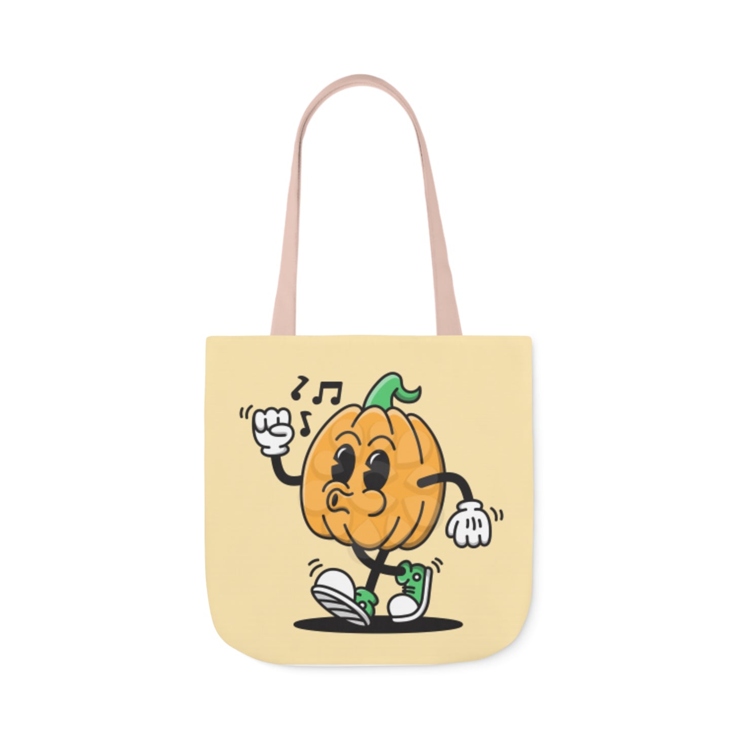 Happy Pumpkin - Canvas Tote Bag, 5-Color Straps - Halloween