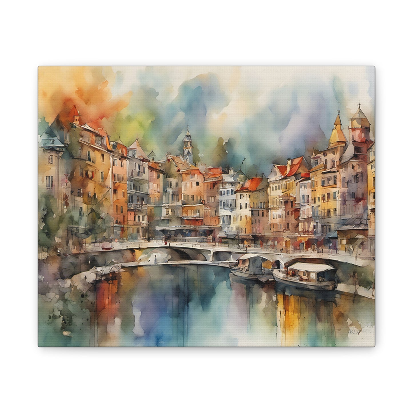 Coastal Town - Canvas Stretched, 0.75" - 2026 Wall Art - Places