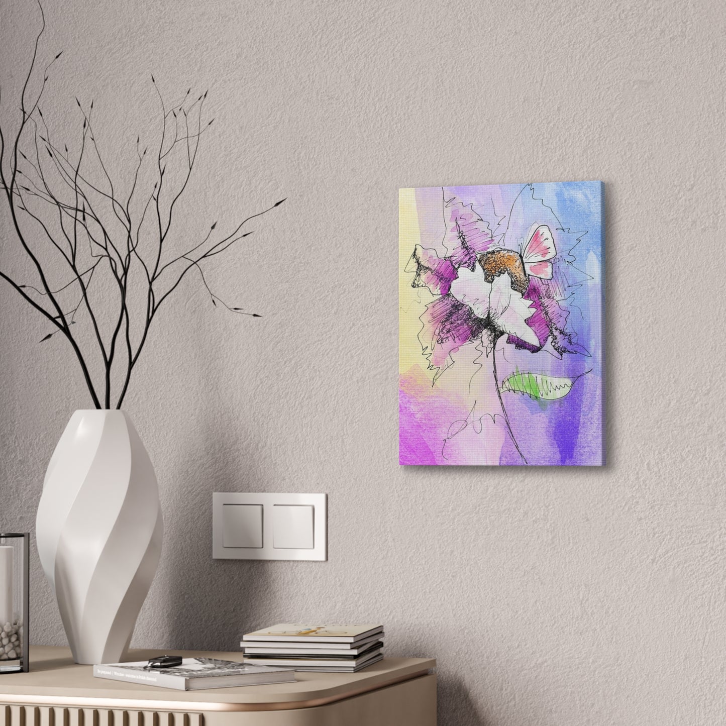 Abstract Flower - Canvas Stretched, 0.75"