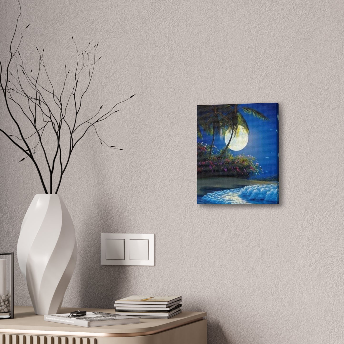 Desert Island Moon Light - Canvas Stretched, 0.75"