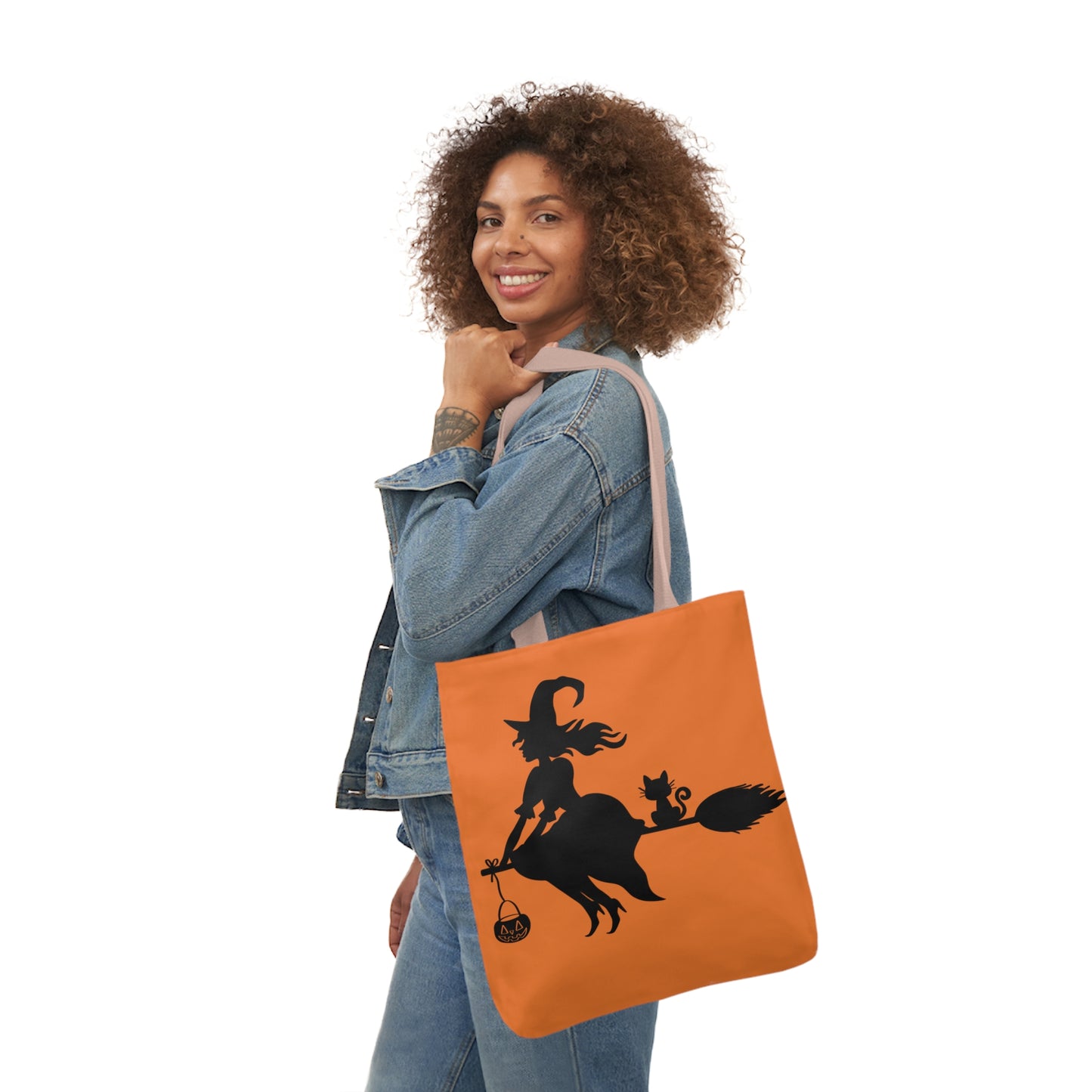 Witch - Canvas Tote Bag, 5-Color Straps - Halloween