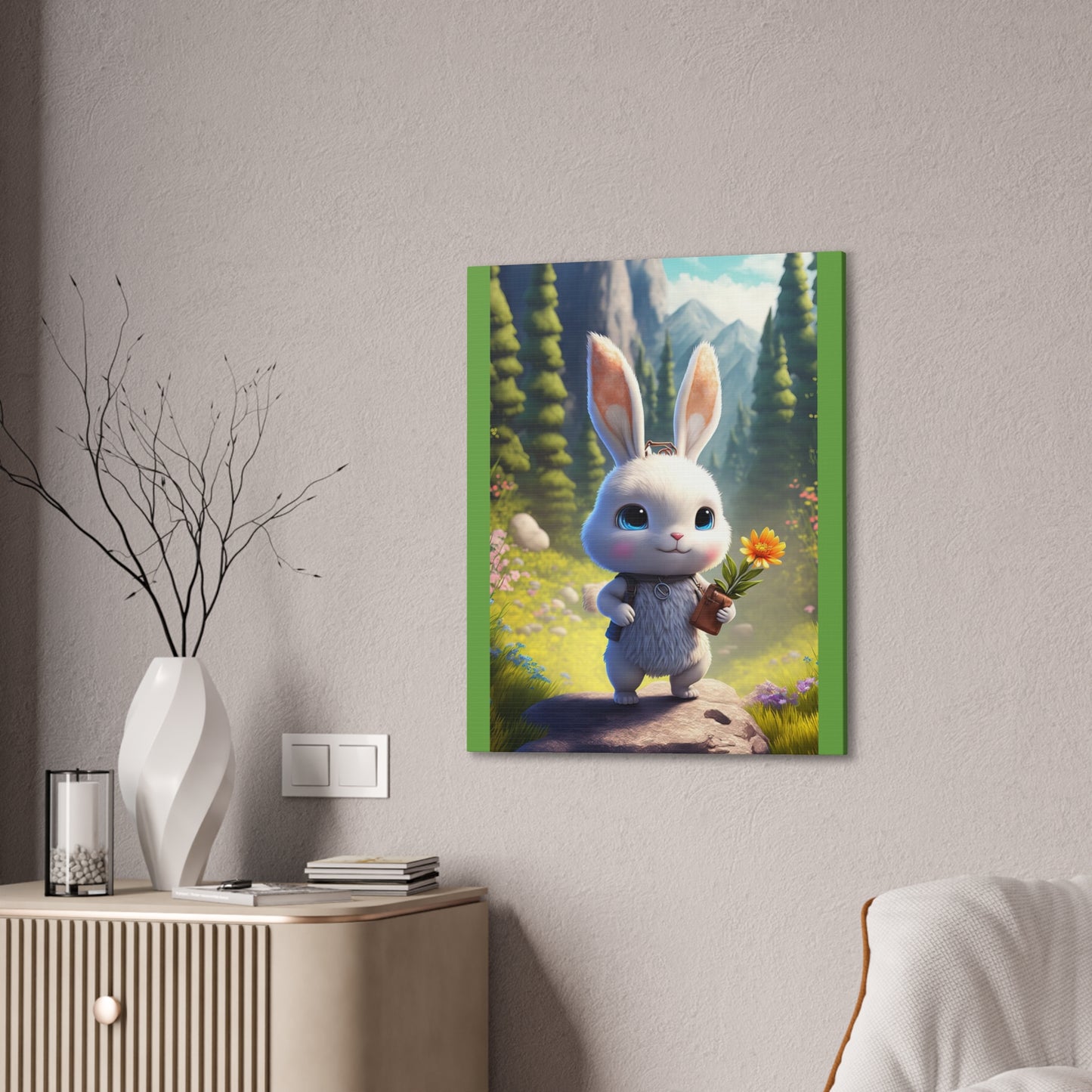 Bunny - Canvas Stretched, 0.75" - Easter