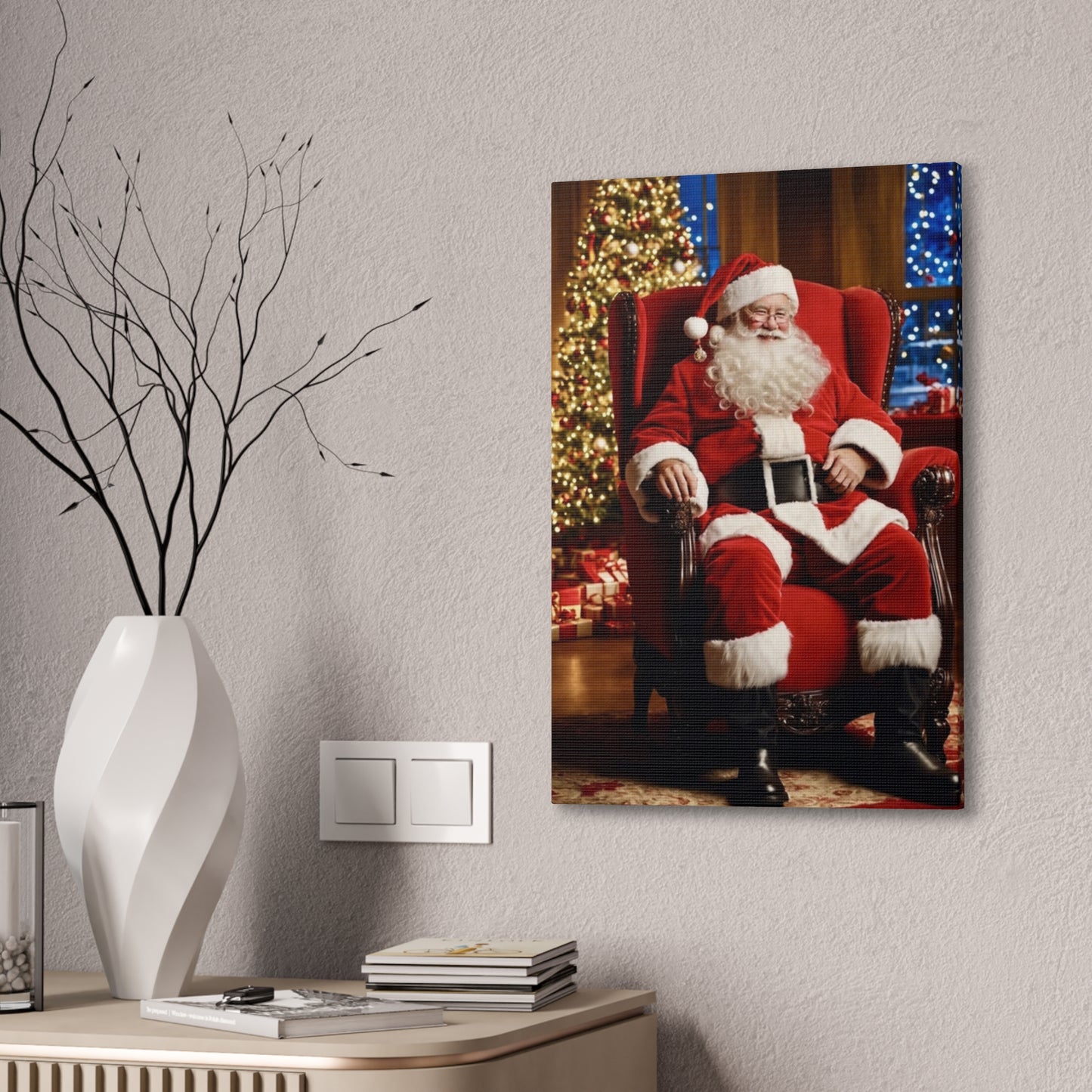 Santa - Canvas Stretched, 0.75" - Christmas