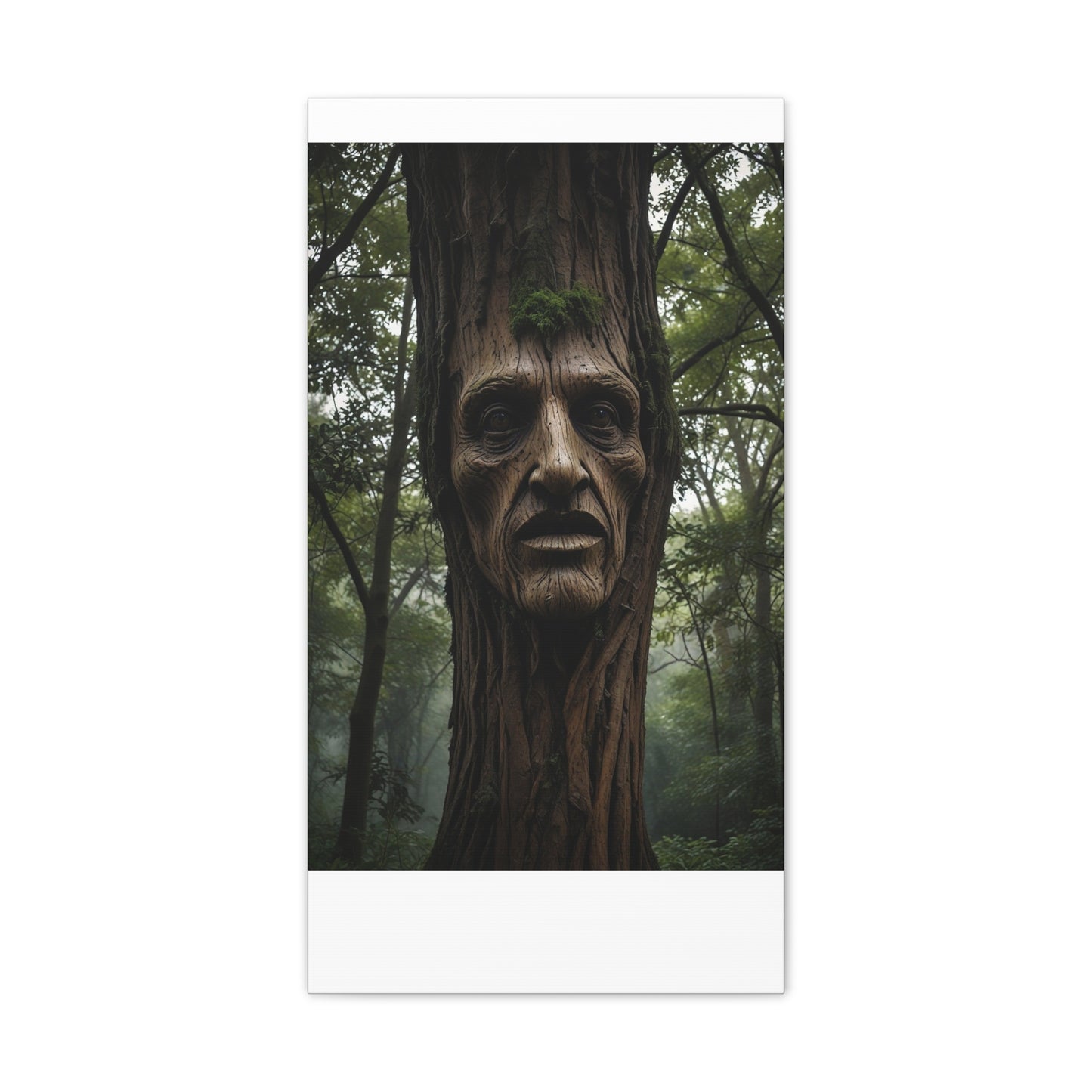 Face in the tree - Canvas Stretched, 0.75"