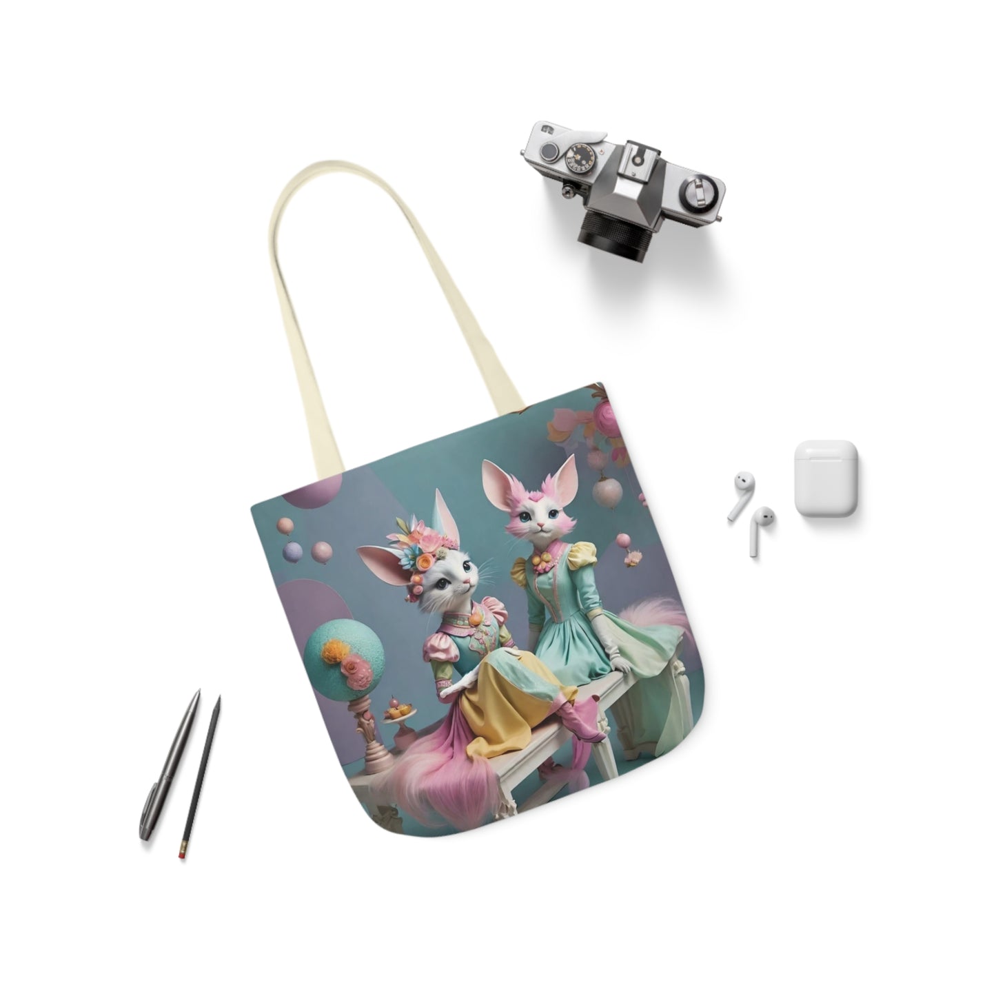 Birthday Party - Canvas Tote Bag, 5-Color Straps Easter