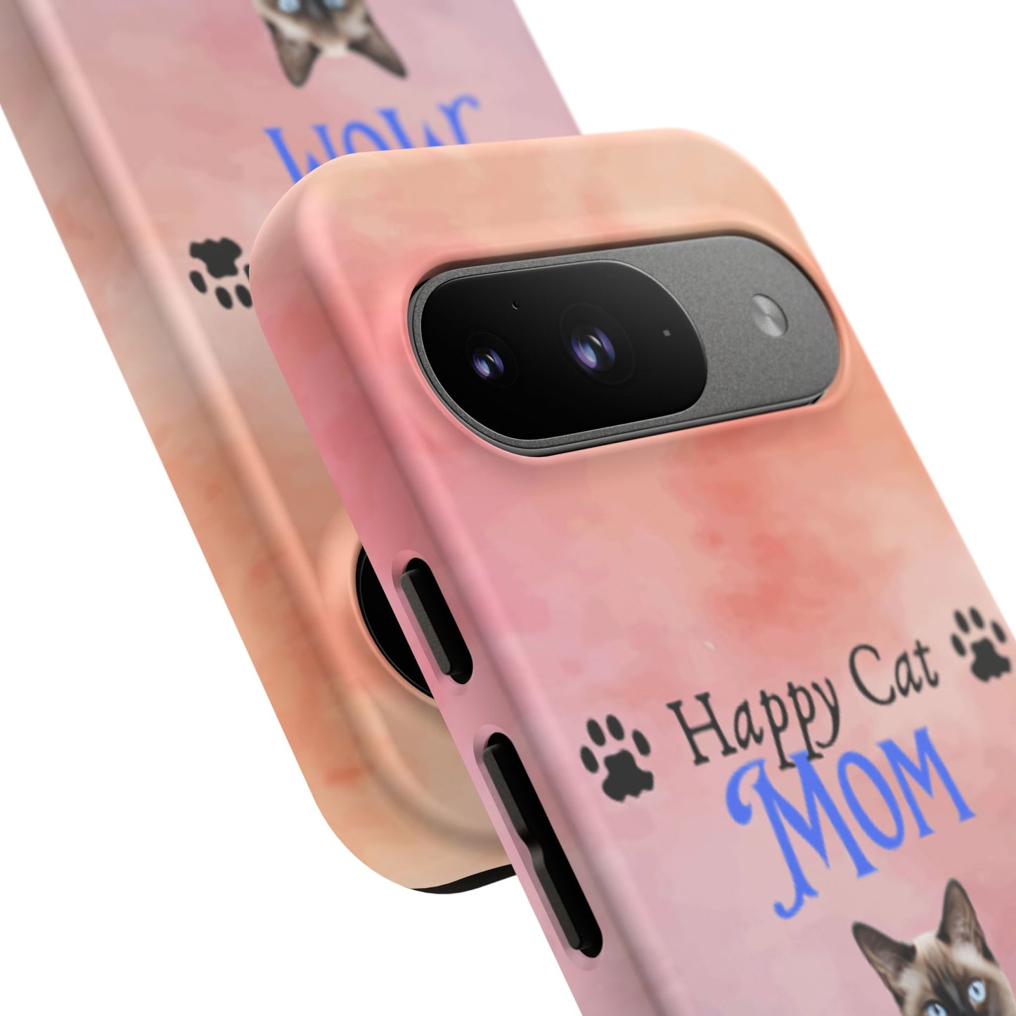 Happy Cat Mom - Personalized - Whimsical Phone Cases - Mother's Day