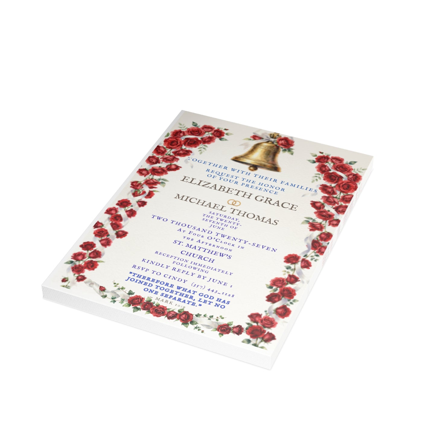Wedding Bells - Postcard Bundles (envelopes included)