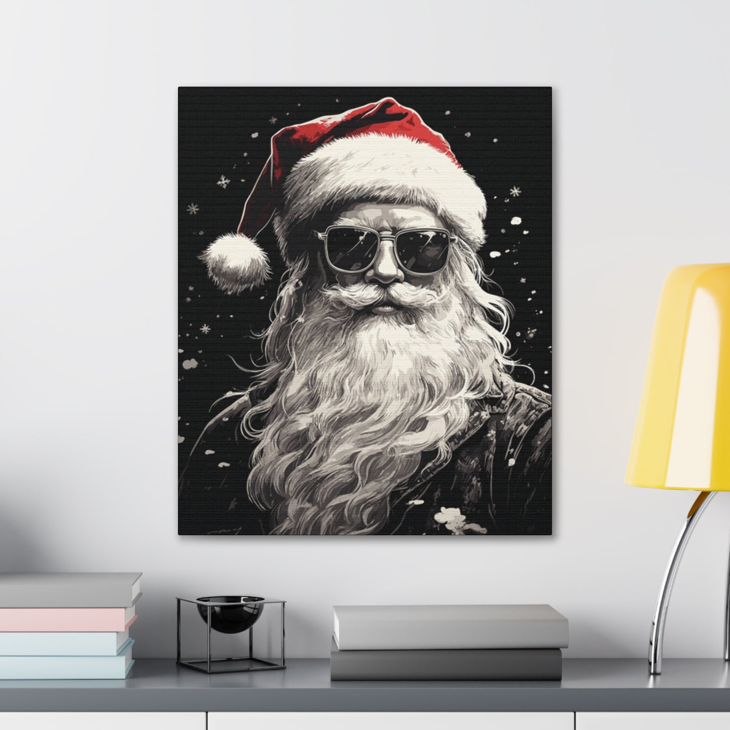 Hip Santa - Canvas Stretched, 0.75" - Christmas