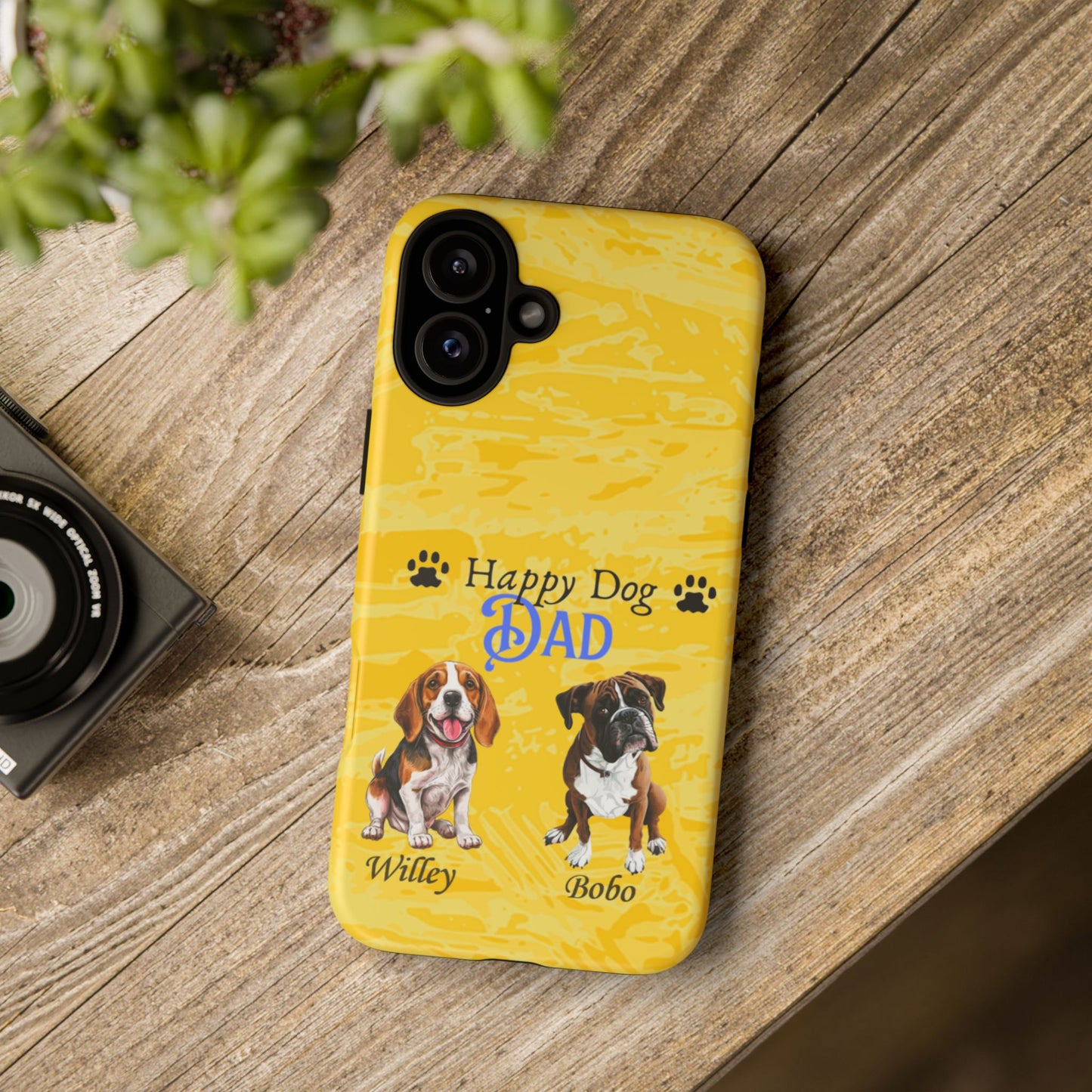 Happy Dog Dad - Personalized - Whimsical Phone Cases - Father's Day